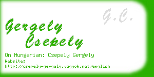 gergely csepely business card